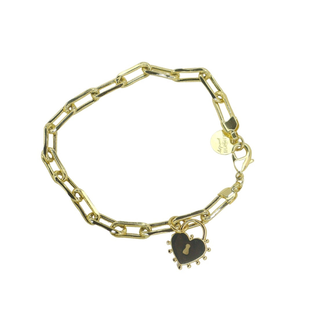Pulsera candado corazón