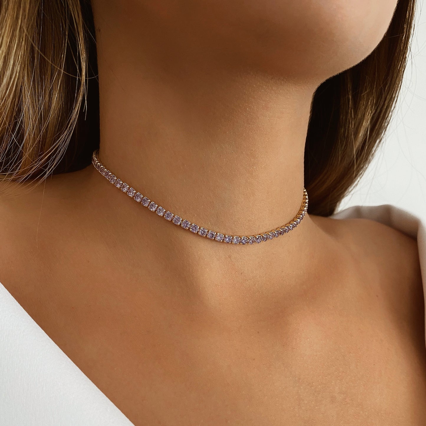Choker shine purple